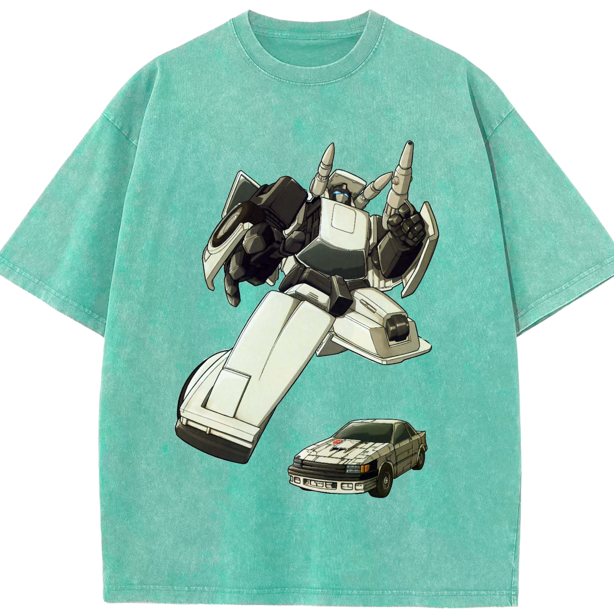 （画像用）  綿100% ヴィンテージ風 半袖Tシャツ（フロントプリント）